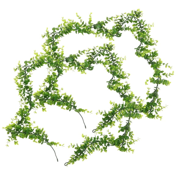 OUNONA  2 Pcs Succulent Boxwood Eucalyptus Cane Mantelpiece Decoration Lifelike Plant