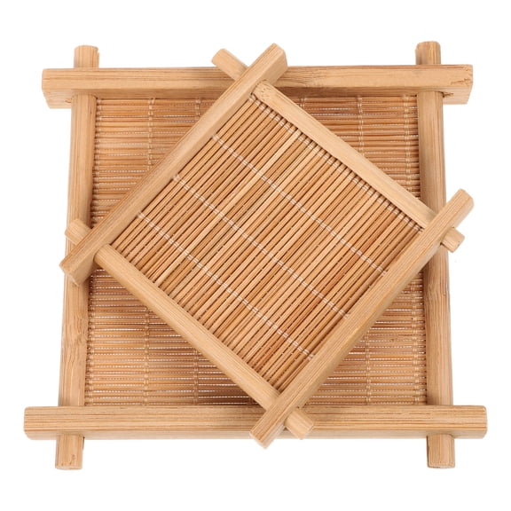OUNONA 2 Pcs Tea Cup Decoration Kung Fu Teacup Mat Practical Prop Office