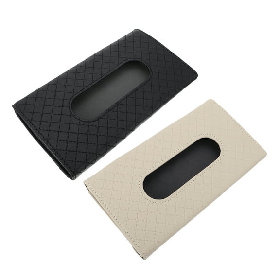 OUNONA 2 Pcs Tissue Box Sunglasses Holder for Car Visor Case Paper Towel