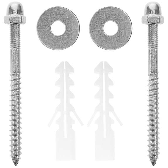 OUNONA 2 Pcs Toilet Parts Lid Screws Rain Shoe Covers Waterproof Removers Silver