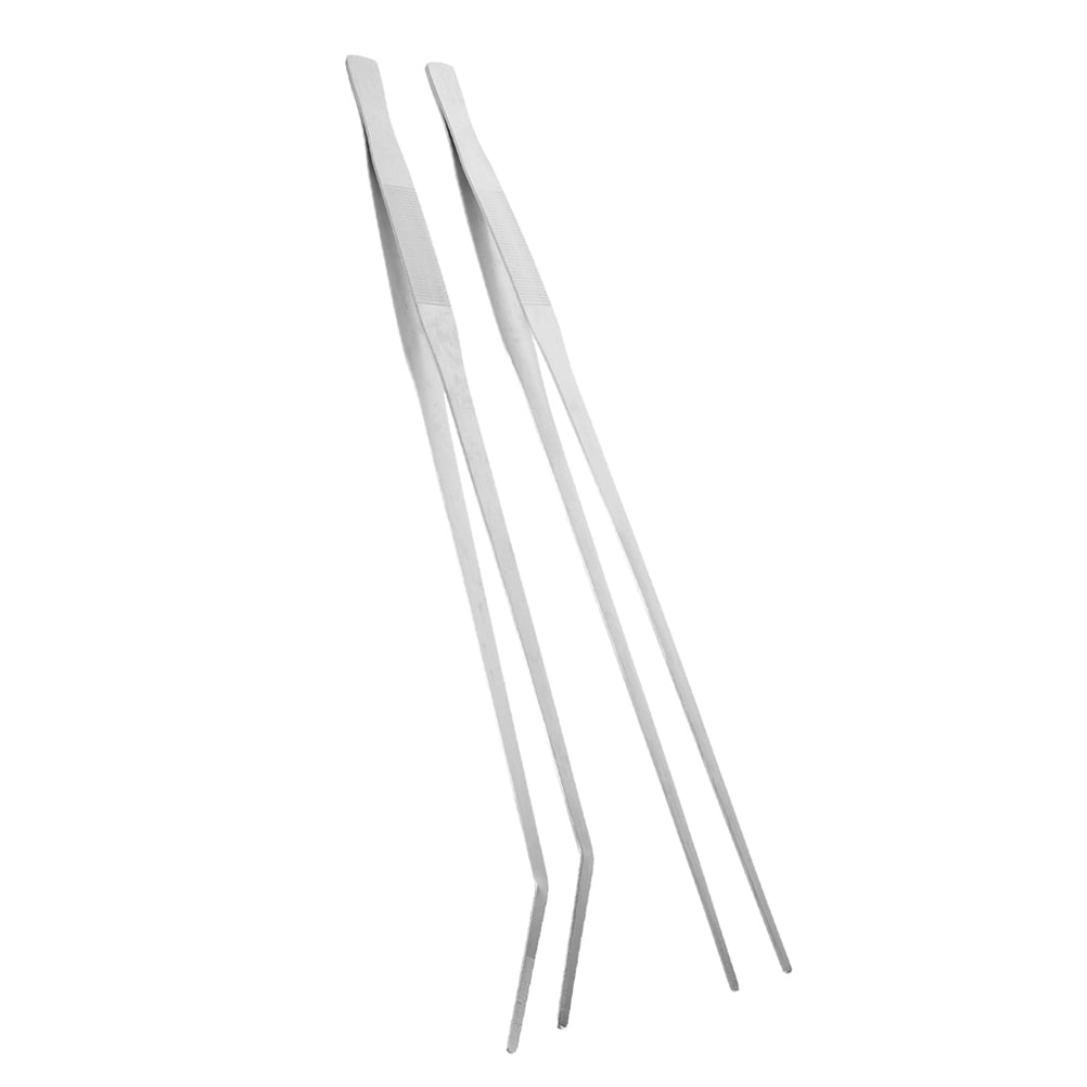 OUNONA 2 Pcs Tweezers Feeding Pliers Long Nozzle Spray Head Long-handled Extra-long Silver