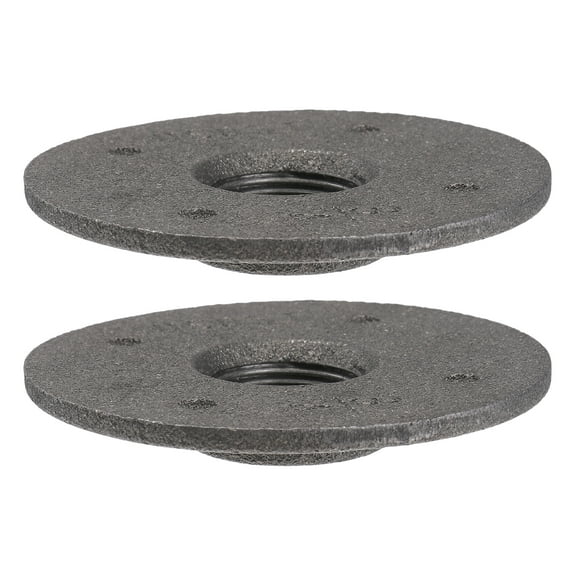 OUNONA 2 Pcs Vintage Malleable Threaded Floor Flange Iron Fittings Wall Mounted Flange
