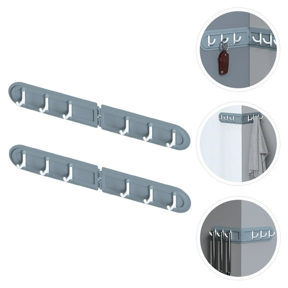 OUNONA 2 Pcs Wall-mounted Hanging Hooks Room Corner Hat Hook Kitchen Storage Hook