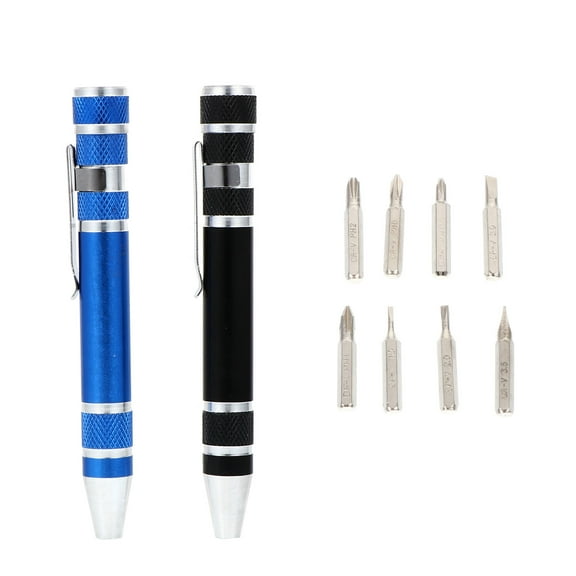 OUNONA 2-Piece Mini Screwdriver Set, Pen-Style Small Repair Tools for Compact Gadget Fixing