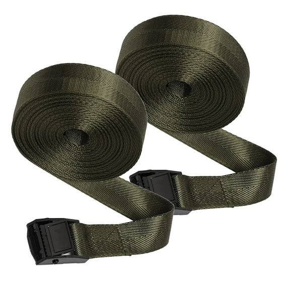OUNONA 2 Rolls Nylon Tie Down Straps For Outdoor Ratchet Tie Down Strap Luggage Lashing Strap Portable Cargo Buckle Strap Cargo Tie Strap