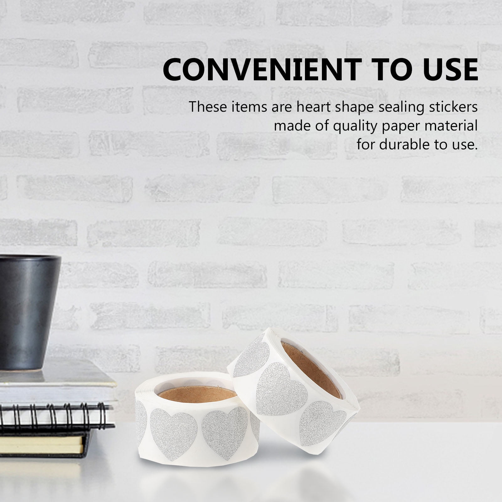 OUNONA 2 Rolls Stickers Paper Stickers DIY Crafts Stickers 6X6X3CM ...