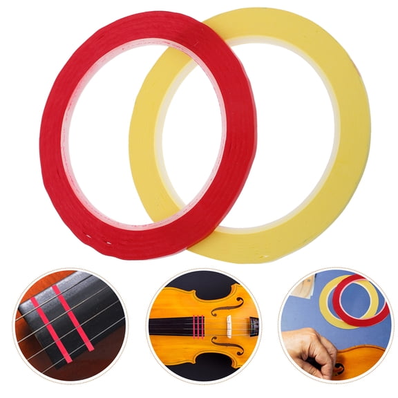 OUNONA 2 Rolls Violin And Cellos Fingerboard Sticker Tape Fretboard Tape For String Instrument Beginners Violin Learning Helper Violin Fingerboard Tape