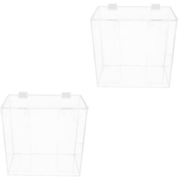 OUNONA 2 Sets Acrylic Mask Storage Boxes Portable Mask Holder Transparent Mask Container