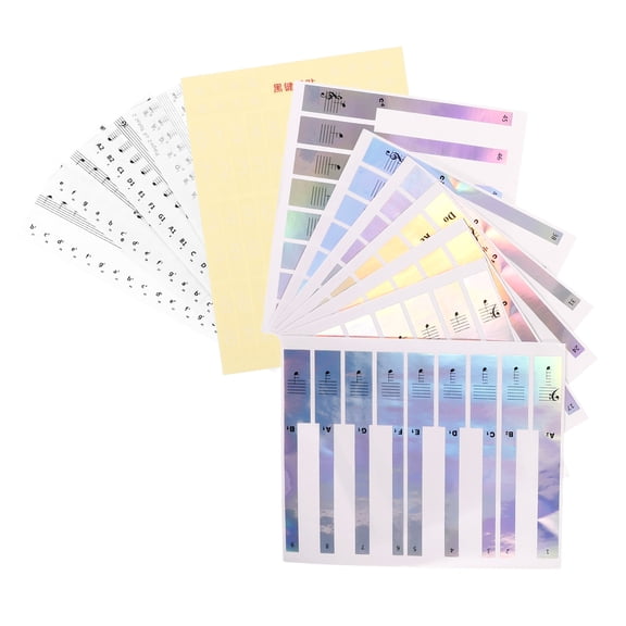 OUNONA 2 Sets Beginner Piano Keyboard Stickers Electronic Organ Stickers Piano Keyboard Decals