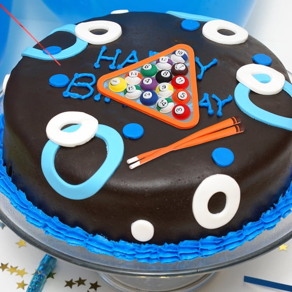 OUNONA 2 Sets Billiards Cake Decorations Multi Soft Rubber Baking Decor for Various Occasions