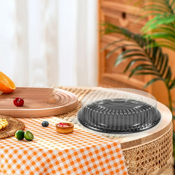 OUNONA 2 Sets Cake Boxes Pie Carrier Cupcake Containers Bakery Box Cake Transport Container Cake Keeper with Lid for Parties and Catering