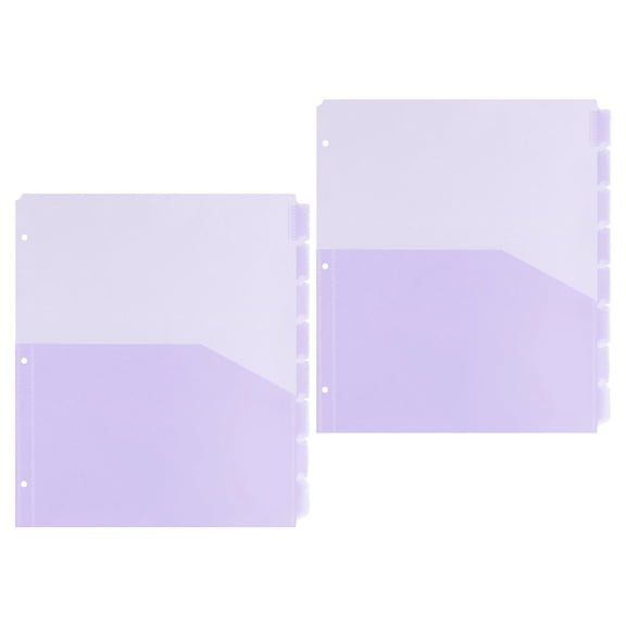 FOLOYORI Rectangular Binder Dividers for School and Office Use, 2 Sets, and Easy to Organize