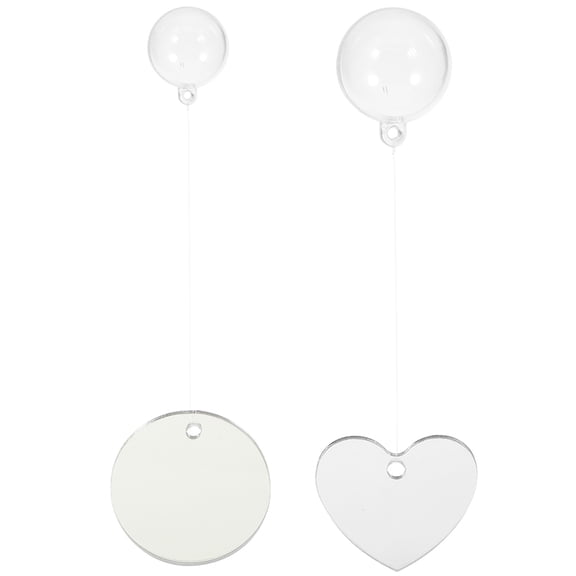 LABELEPH Decorative Betta Mirror Assorted Owners Aquarium 2 Sets 1.97X1.97X0.20in