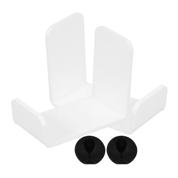 OUNONA White Acrylic Headphone Stands for Storage Wall Mountable Craft Rack with 2 Sets