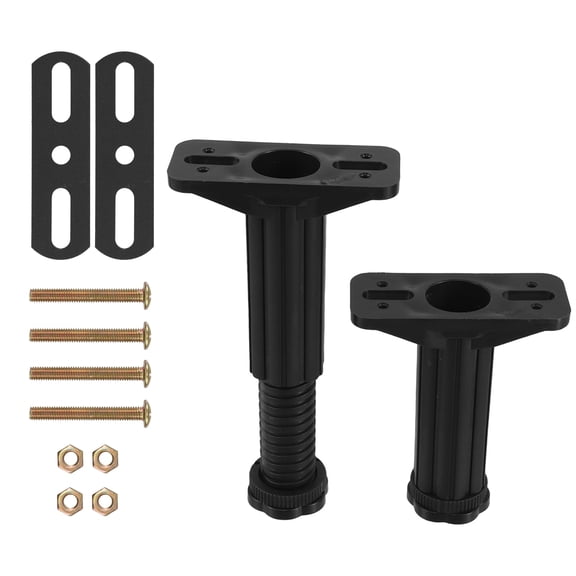 OUNONA 2 Sets Heavy Duty Adjustable Bed Frame Legs T Shaped Plastic Support Furniture Support Legs Frame For Dresser Table Sofa