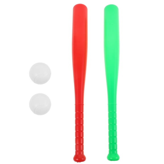 OUNONA 2Sets Training Baseball Set Assorted Color Lightweight Bat for Hand Eye Coordination