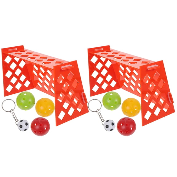 OUNONA 2 Sets Mini Football Field Parrot Training Toys for Bird Intelligence and Soccer Field Fun (Random Color)