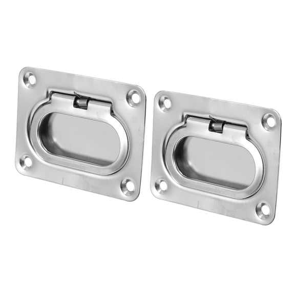 OUNONA Recessed Boat Hatch Pull Handle Stainless Steel Plated Silver for Kayak Versatile