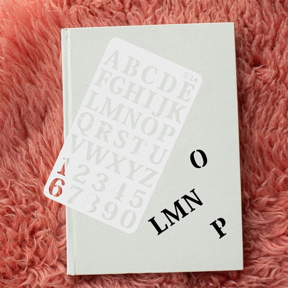 OUNONA 2 Sets Plastic Letter Stencils Reusable Alphabet Templates For Diy Drawing Alphabet Stencils Template Journal Alphabet Drawing Templates