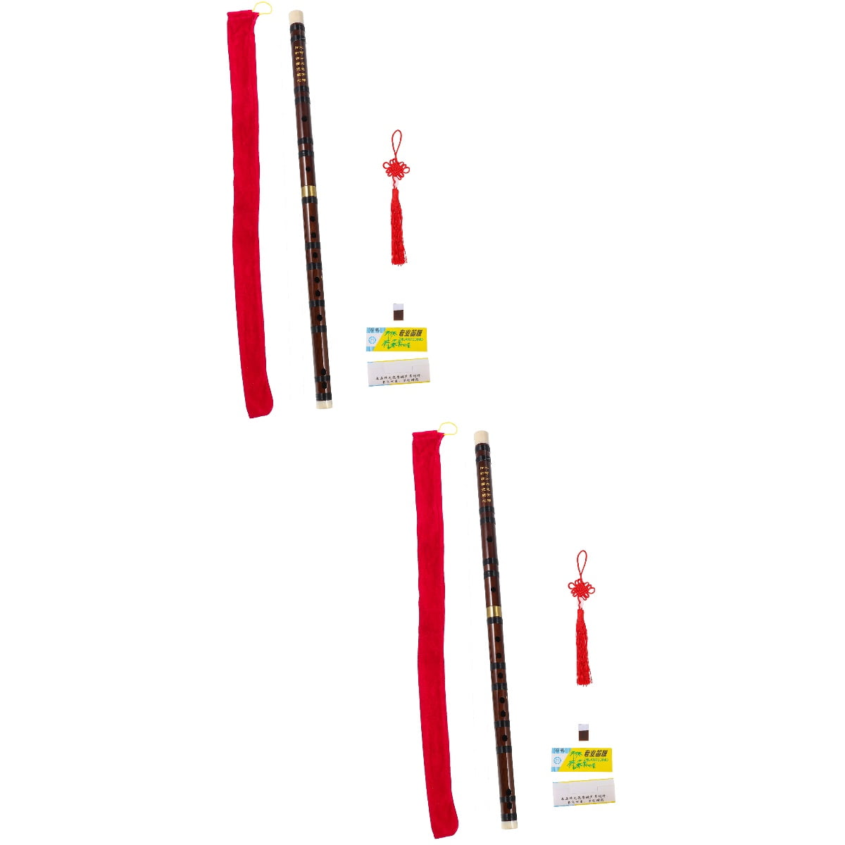 OUNONA 2 Sets  Professional Chinese Dizi Portable Flute Beginner Bamboo Flute Chinese Instrument