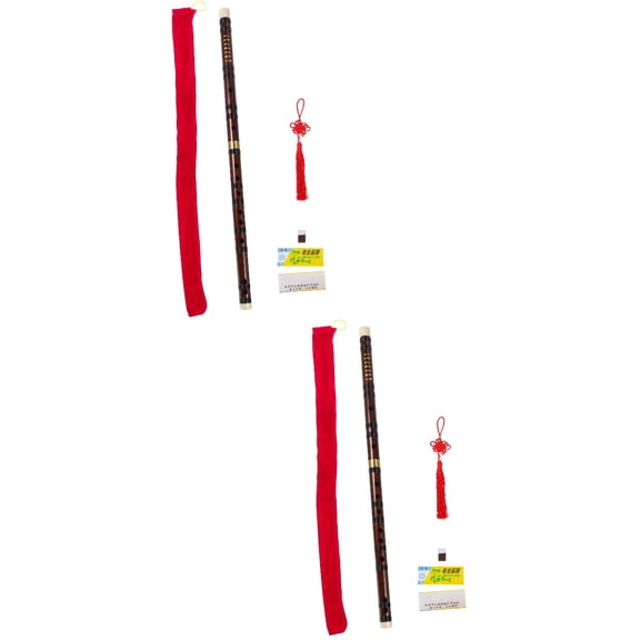 OUNONA 2 Sets Professional Chinese Dizi Portable Flute Beginner Bamboo Flute Chinese Instrument