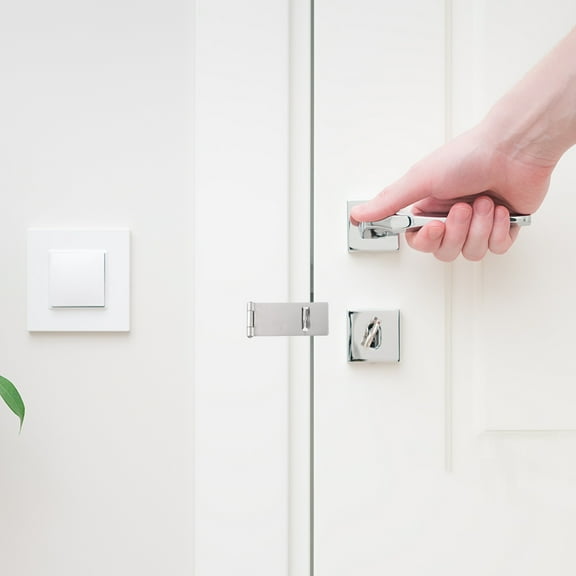 OUNONA 2 Sets Security Door Stopper Protector Padlock Hasp Anti-theft Latch