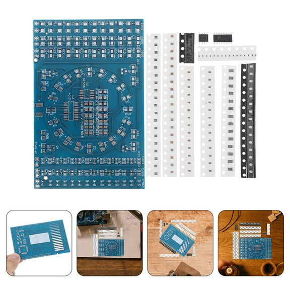 OUNONA 2 Sets Soldering SMD Practice Kit Component Beginners Soldering Board DIY Soldering Learning Kit for Workplaces Skill Training Schools Training Centers
