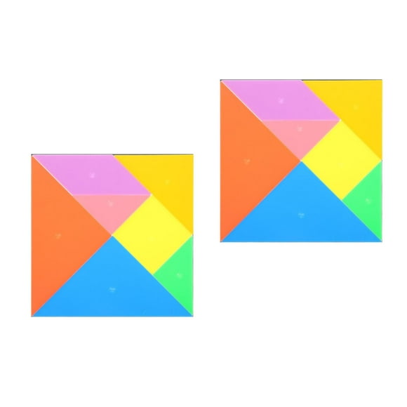 OUNONA 2 Sets Tangram Puzzles Learning Toys Jigsaw Puzzle Toys Shape Jigsaw Puzzles Children Toy Jigsaw Puzzle Props Jigsaw Puzzle Chips