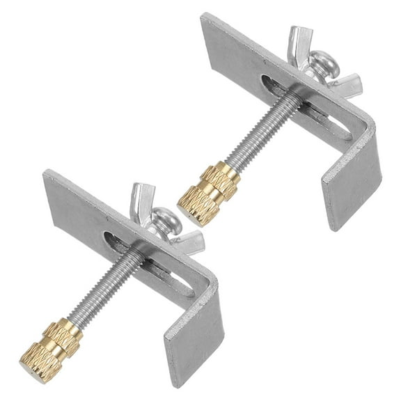 2 Sets Metal Undermount Sink Brackets and Clips for Kitchen or Bathroom Sinks with Heavy Duty Support and Mounting Hardware