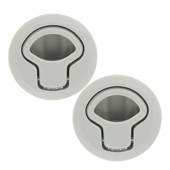 OUNONA 2 Sets of Flush Pull Slam Latches Deck Hatch Handle 1/4'' Door Cabinet Pull for RV Yacht Camper Deck