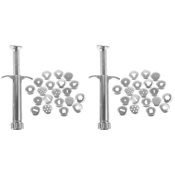 OUNONA 2 Sets of Professional Clay Extruder Tool with Tip Molds Kit Sculpting Tool Clay Squeezing Tool Molds Set