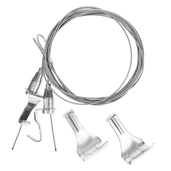 OUNONA 2 Sets of Stainless Steel Wire Rope Adjustable Picture Hanging Wire Pendant Metal Wire Rope