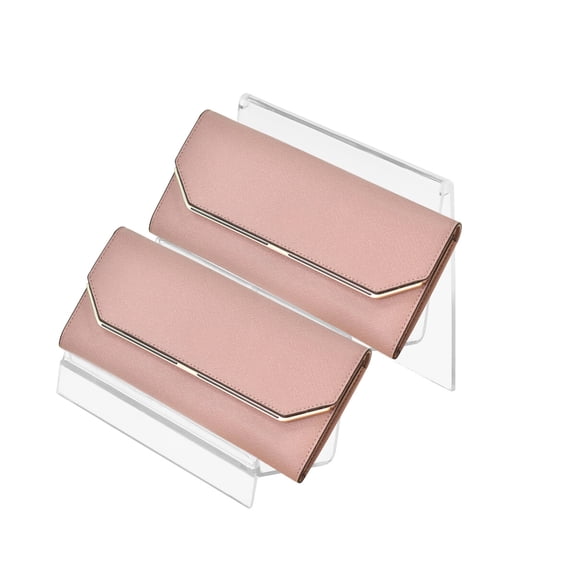Homoyoyo Transparent Acrylic Wallet Display Stand Multi-Level Desktop Organizer for Retail and Home Use