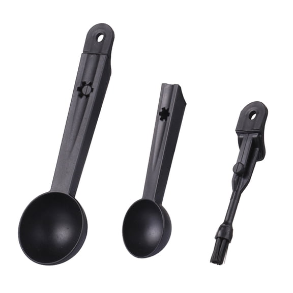 OUNONA 2-in-1 Coffee Spoon and Brush, Multifunctional Espresso Measuring Spoon with Cleaning Brush for Kitchen, Cafe, and Bar Use