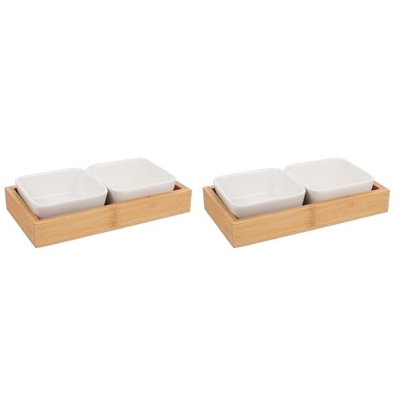 OUNONA 2 pcs Ceramic Fruit Tray Desktop Snack Storage Tray for Storage