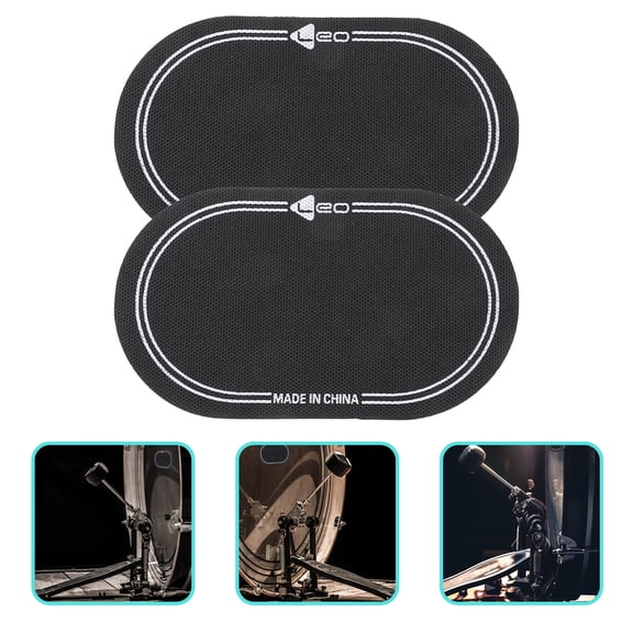Homoyoyo 2-Pack Drum Pads Black Material Easy to Carry Drum Accessories