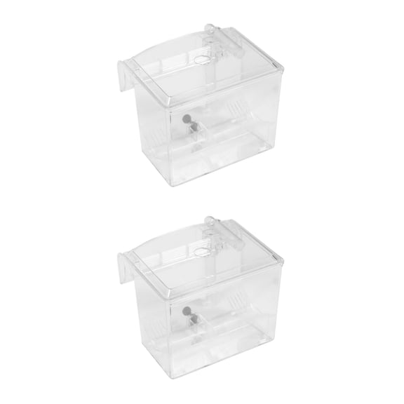 OUNONA 2 pcs  External Hanging Aquarium Breeding Isolation Box Fish Tank Hatchery Incubator