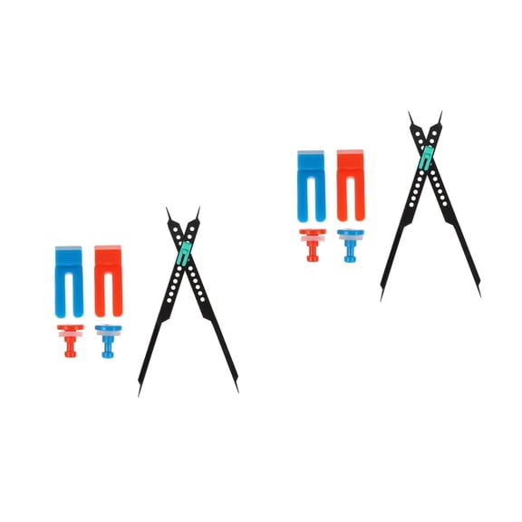 OUNONA 2 pcs Multi-function Drawing Ruler Tool Compass Drawing Ruler Creative Drawing Tool