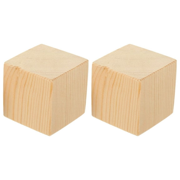 OUNONA Brown Wood Furniture Risers Heavy Duty for Sofa Table Couch Bed with Anti Slip Design 2 Pieces