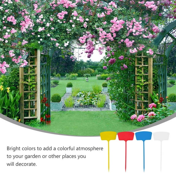 OUNONA  20 PCS Seedling Labels Land Card Pp Material Garden Waterproof Tags