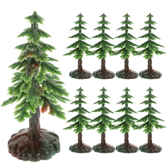 OUNONA 20 PCS Tabletop Mini Christmas Tree Foldable Decoration Model Toy