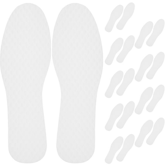 OUNONA 20 Pairs Breathable Thin Disposable Shoe Insoles for Men and Women, Lightweight Comfort Foot Support and