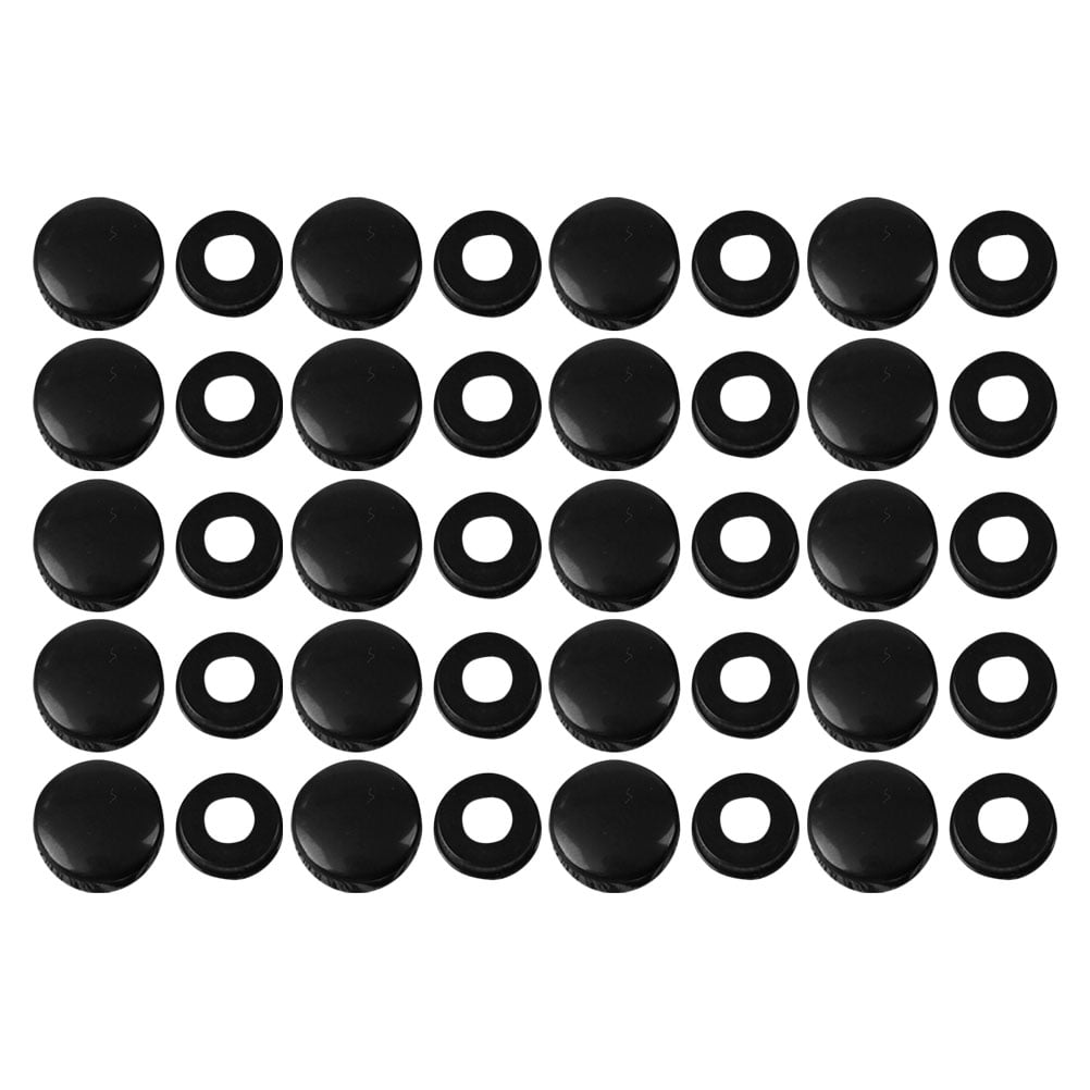 License Plate Screws for Motorcycle 20 Pairs Black ABS Material Versatile Compatibility Easy