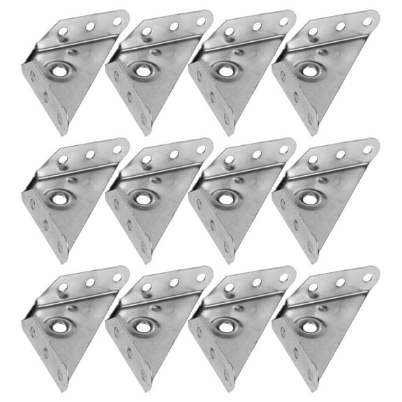 OUNONA 20 Pcs Heavy Duty Angle Brackets for Furniture, Corner Braces Hardware Supports for Shelves and Cabinets