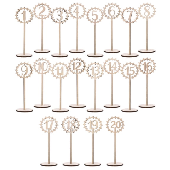 OUNONA  20 Pcs Banquet Decorations Reusable Table Numbers