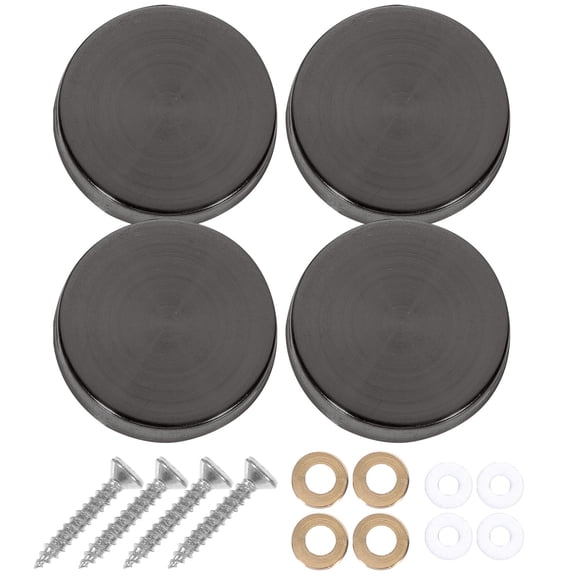 OUNONA 20 Pcs Decorative Caps Cover Nails Glass Screw Mirror Screws Holders Black