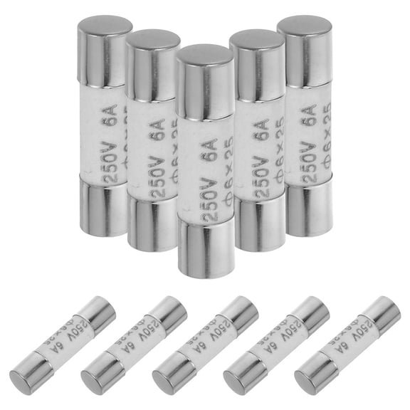 Durable Ceramic Fuse Tubes for Protection Use with Reliable Connection Silver Color 20 Pieces
