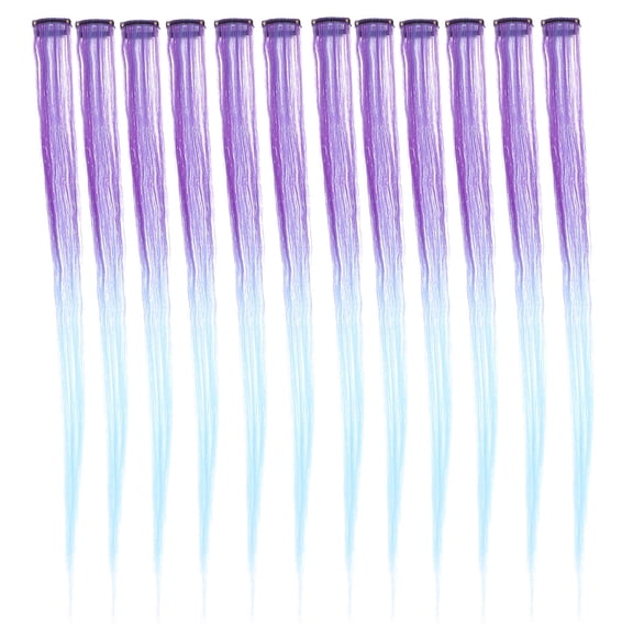 OUNONA  20 Pcs Double Sided Hair Tape Gradient Color Wig Cosplay Clip