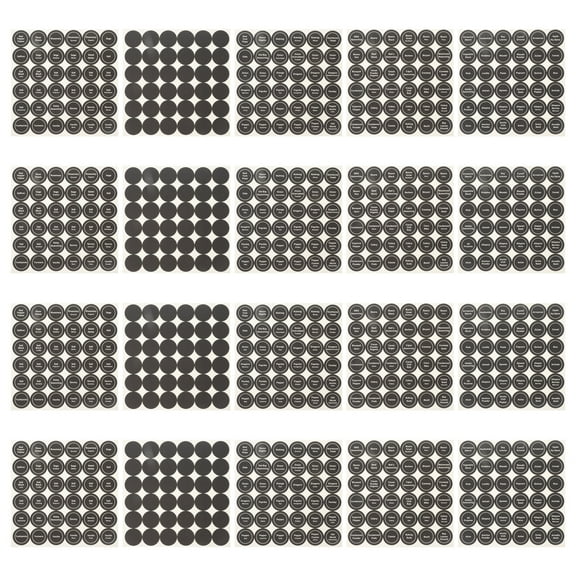 OUNONA 20 Pcs Empty Spice Jars with Labels Bins Stickers Sealed Canister