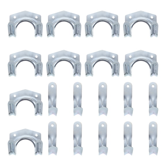 OUNONA 20 Pcs Picture Hanging Wire Plate Hangers for Walls Racks Clothes Silver